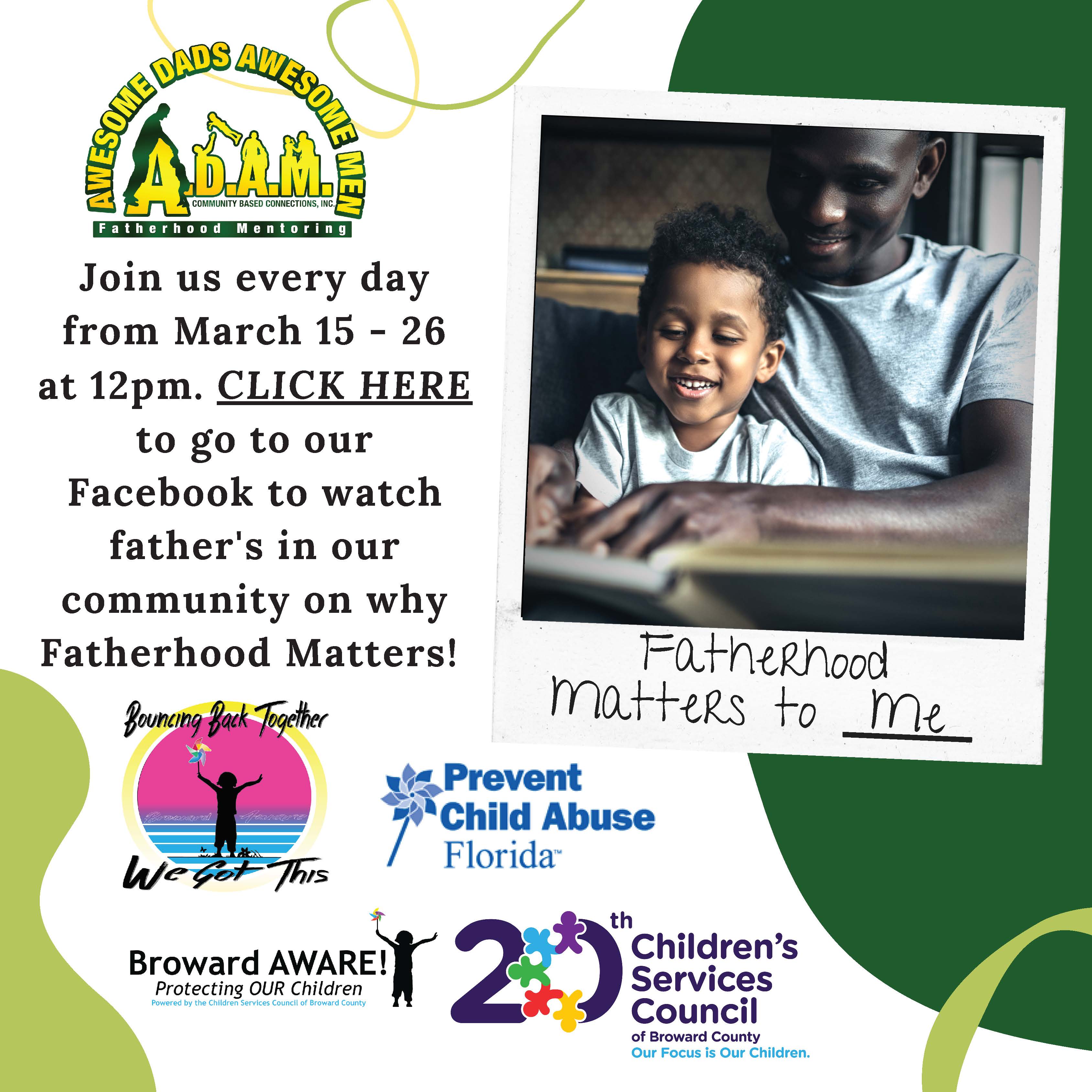 Broward Aware Fatherhood Matters to ME Flyer