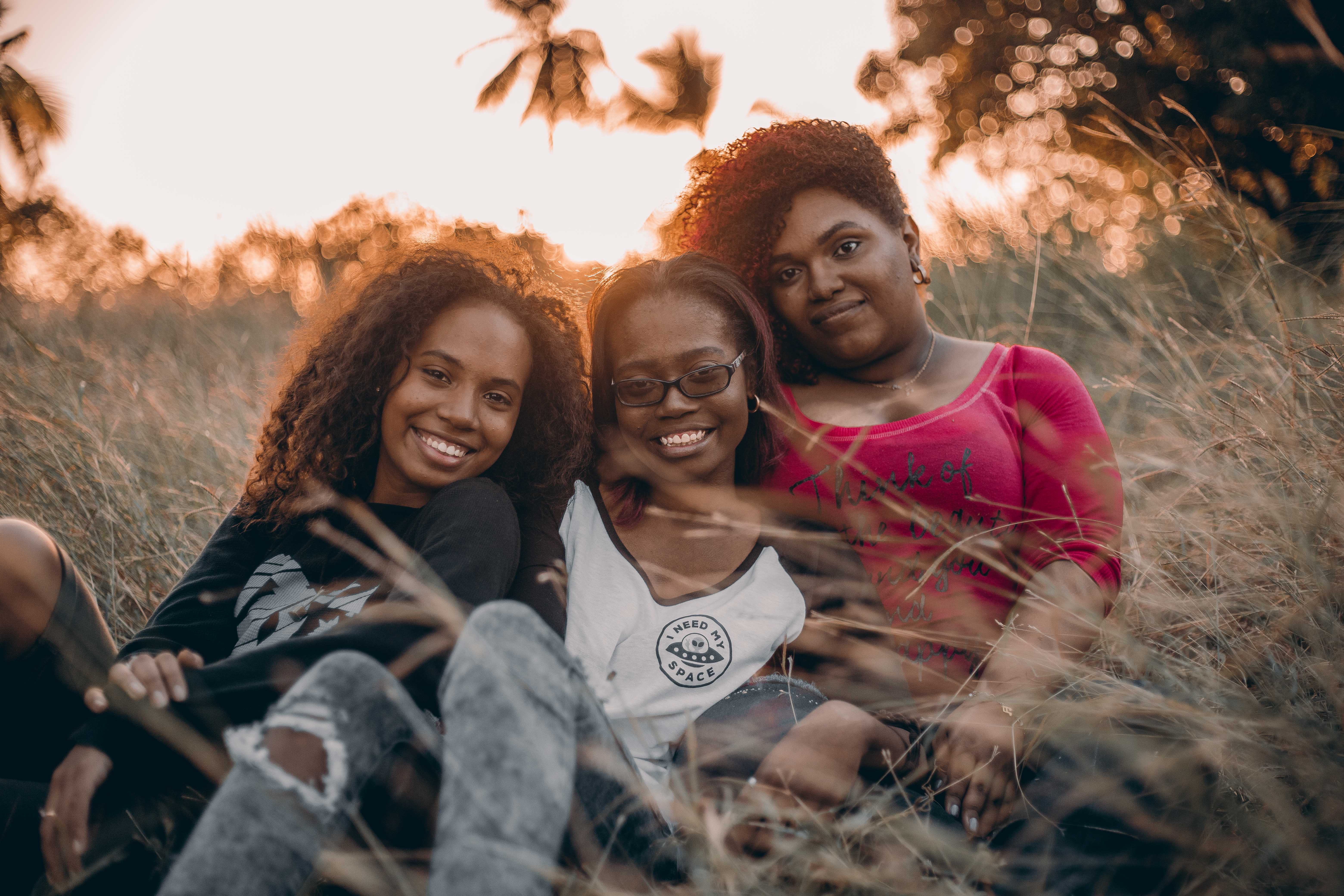 Mother and daughters.