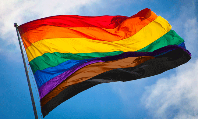 Gay Pride & People of Color Flag 