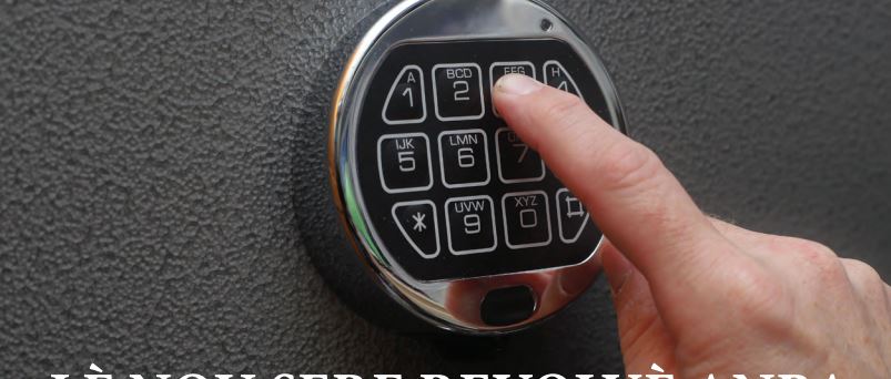 alarm keypad with numbers 