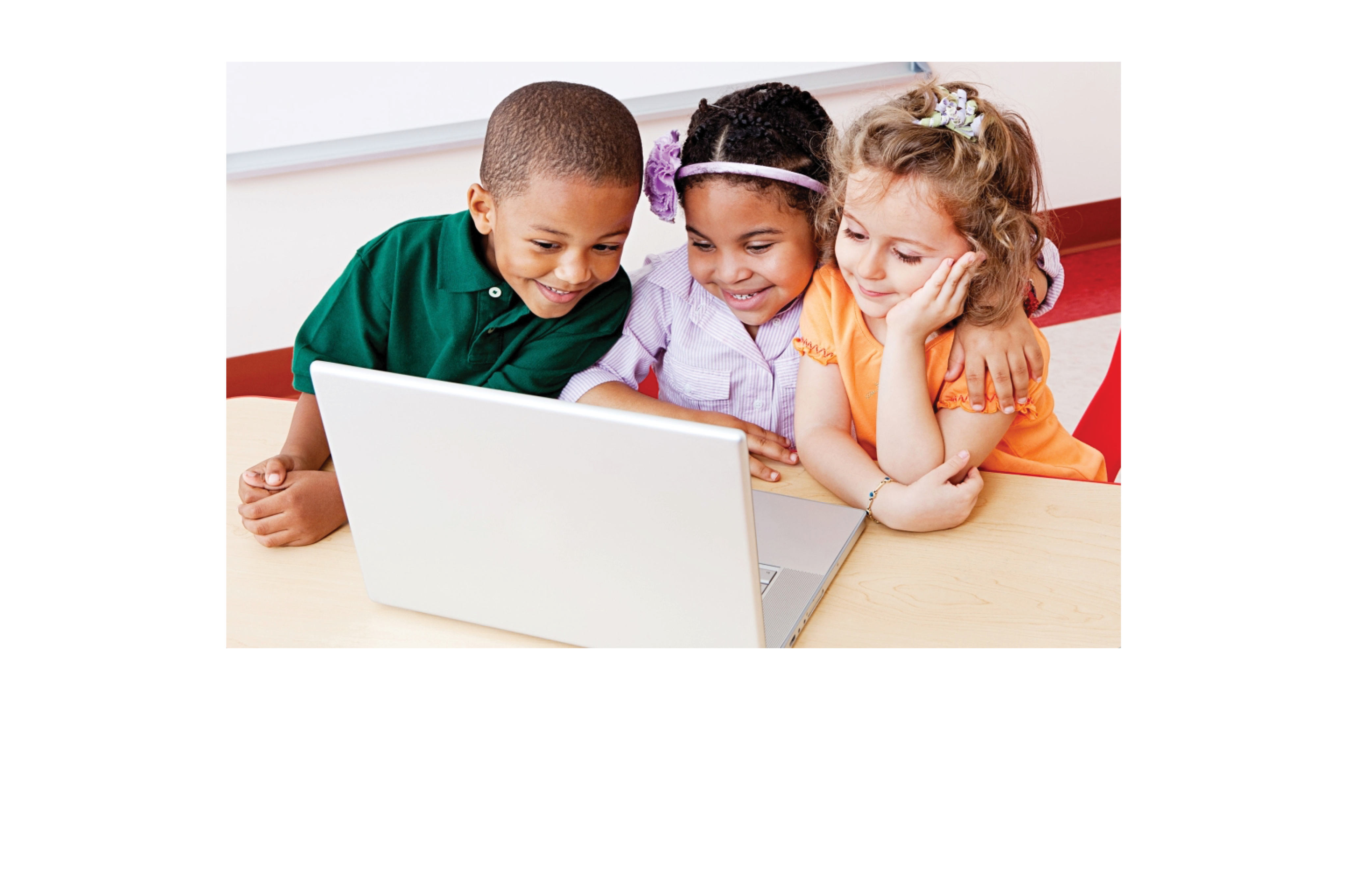 Children with a laptop